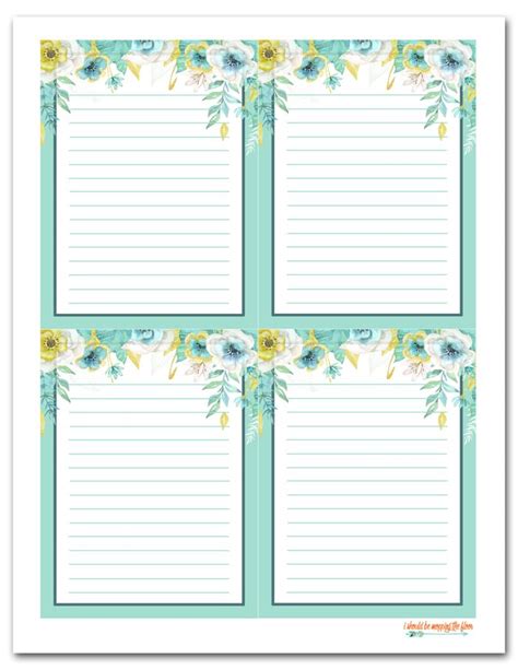 print note cards free